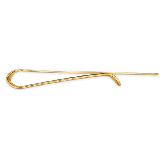 Men's 14k Yellow Gold Satin Fold-Over Money Clip - Picture 2 of 5